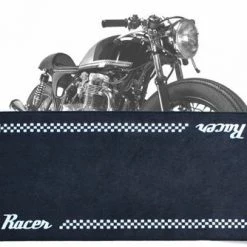 BikeTek Garage Mats Bike-It CAFE RACER Black Motorbike Garage Pit Mat Floor Rug