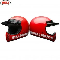 Bell Helmets BELL Cruiser 2017 MOTO 3 Modern Classic RED Motorcycle MX Helmet