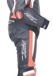 RST PRO SERIES 1840 CPXC II Black/Flo Red Leather Motorbike 1PC Racing Suit RST Clothing