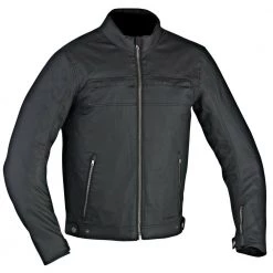 IXON SUBURB Black Wax Cotton Waterproof Motorcycle/Scooter CE Bomber Jacket Ixon Clothing