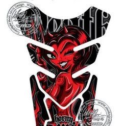 Horny Devil Lady RED 3D Gel Motorbike MotografixTankpad Protector GSXR/CBR/YZF