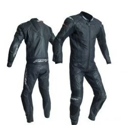 RST R-18 Black 1PC Motorbike CE Rated Leather Racing Suit Race Hump RST Clothing
