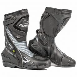 RICHA TRACER EVO Waterproof Leather Black/White/Silver Sports Motorbike Boots