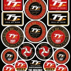 Isle Of Man IOM TT Races 3D Gel Badge Set Motorbike Motografix Tankpad Protector