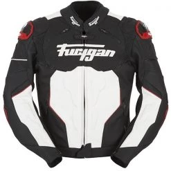 Furygan Clothing FURYGAN RAPTOR Black/White/Red Leather Motorbike Sports Jacket & Trousers CE