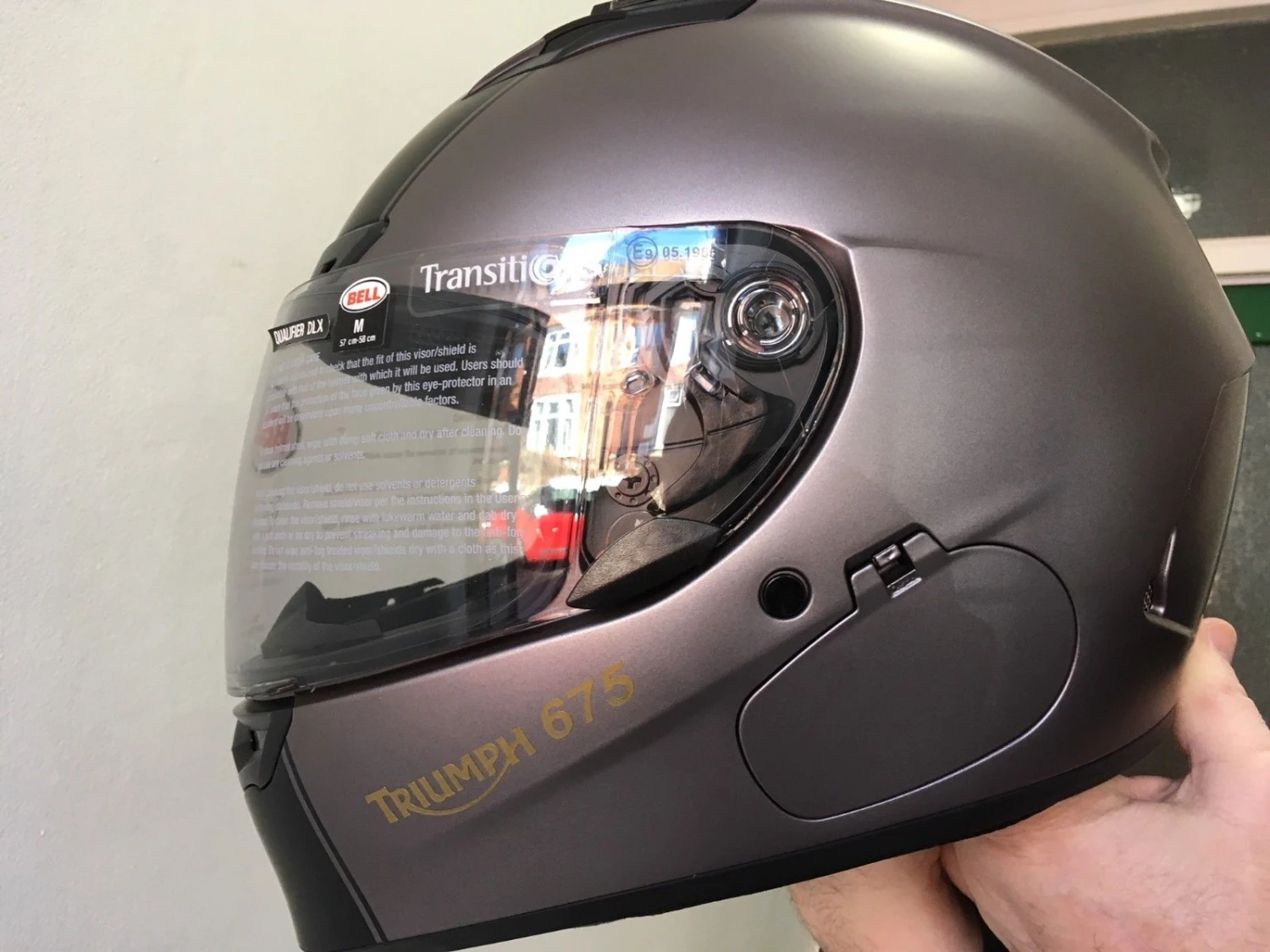 Bell Helmets BELL Street Qualifier TRIUMPH 675 Stickers Reactolite Visor DLX Rally Helmet