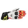 Alpinestars Gloves ALPINESTARS GP PRO R2 Black/White/Fluo Red Motorbike Leather Racing Gloves S-3XL