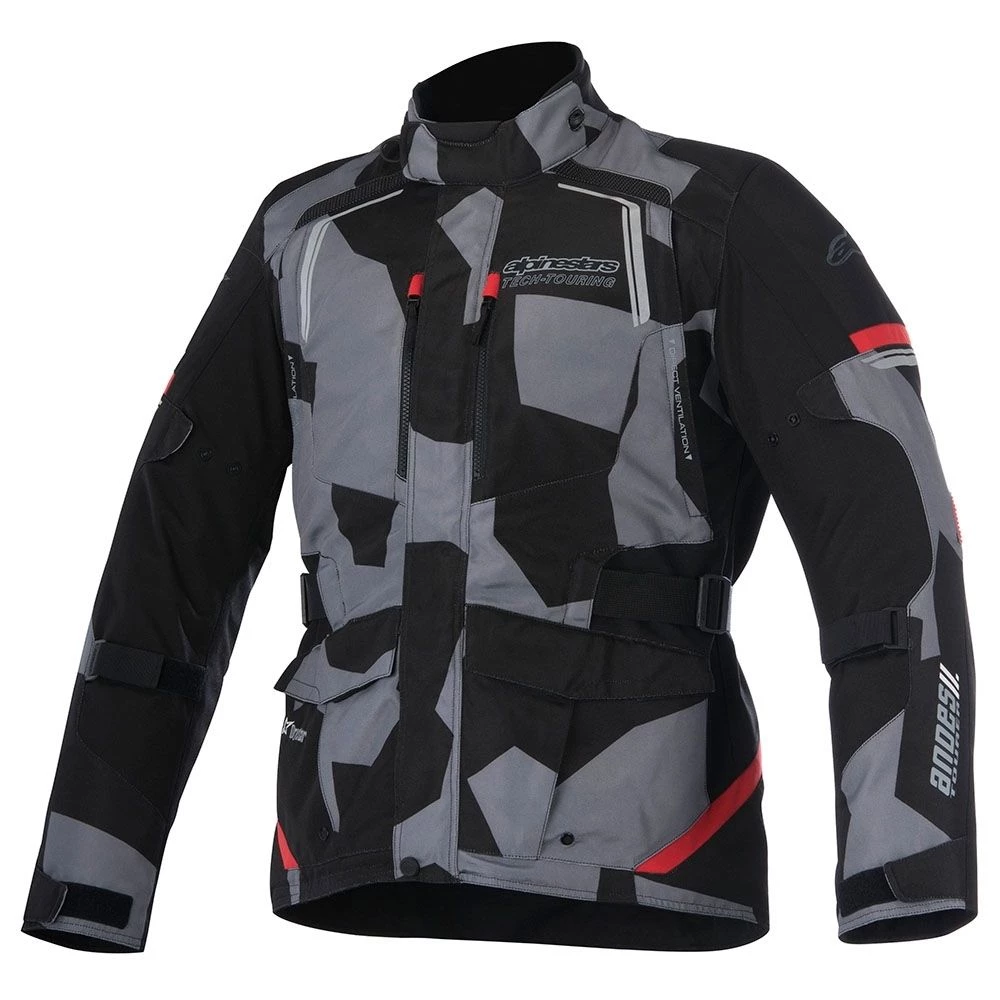 Alpinestars ANDES V2 Drystar Camo Red Motorcycle Textile Touring Jacket Alpinestars Jackets