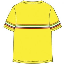 KIDS VR46 T-Shirt Stripes Yellow The Doctor Official Valentino Rossi Merchandise VR46 Clothing