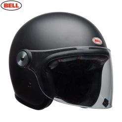 BELL Cruiser RIOT Matte BLACK Open Face Motorcycle Helmet Clear Flip Visor Bell Helmets