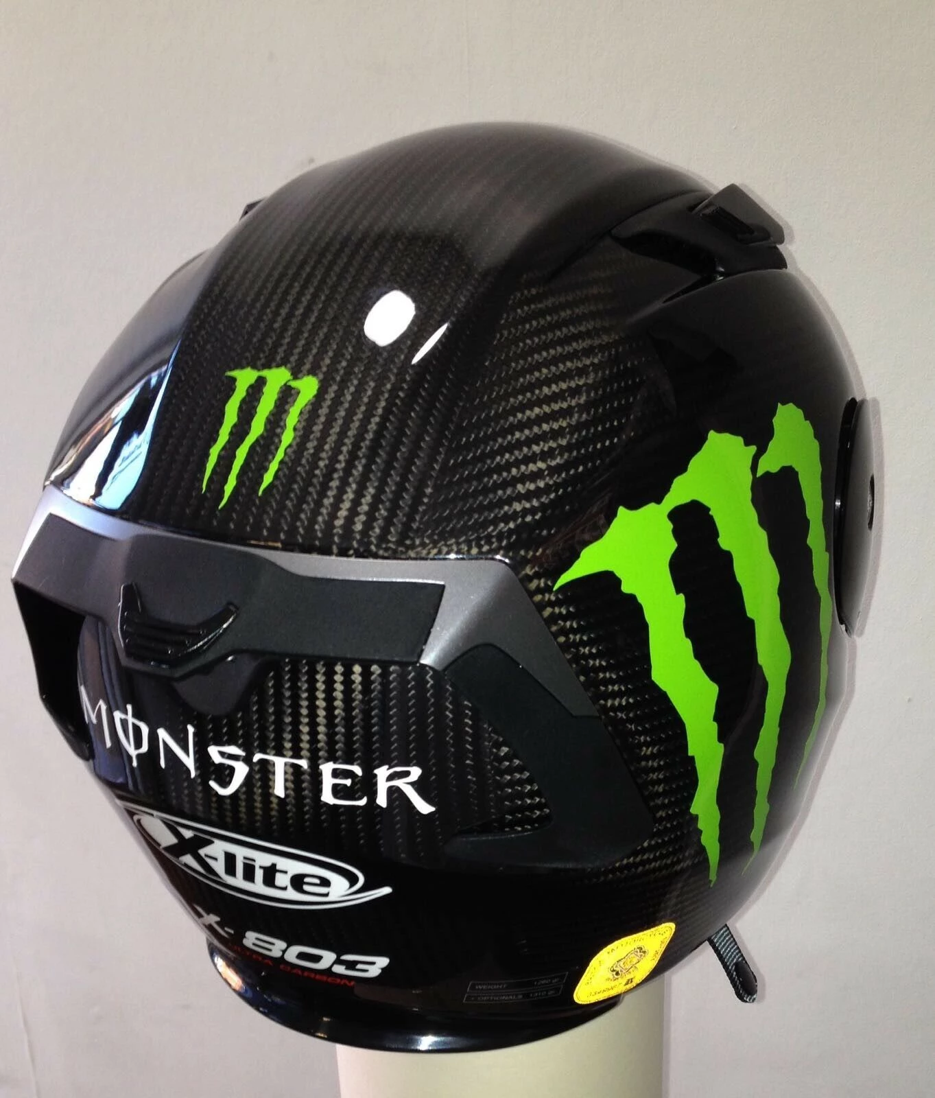 X-Lite X803 CARBON Puro Gloss MONSTER Stickers FREE Dark Visor Motorbike Helmet X-Lite Helmets