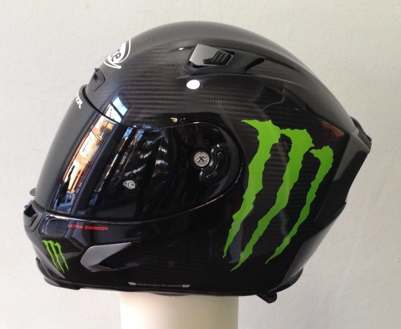 X-Lite X803 CARBON Puro Gloss MONSTER Stickers FREE Dark Visor Motorbike Helmet X-Lite Helmets
