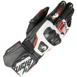 FURYGAN FIT-R2 White/Black/Red/Green Leather Sports Racing Motorbike Gloves Furygan Clothing
