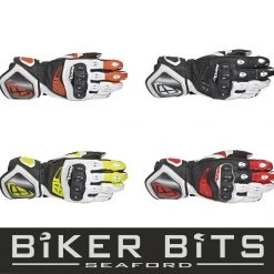 Ixon Clothing IXON RS GENIUS 2 Motorcycle Goat Skin/Kangaroo Leather Racing Gloves CE Level 1