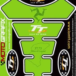 Isle Of Man IOM TT Races Kawasaki GREEN 3D Gel Motorbike Motografix Tankpad