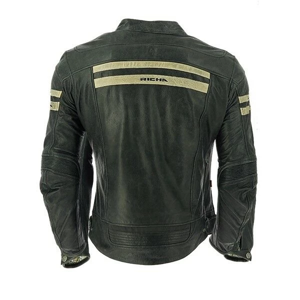 RICHA HAWKER Cognac/Grey Motorcycle/Cruiser/Retro/Vintage/Scooter Leather Jacket