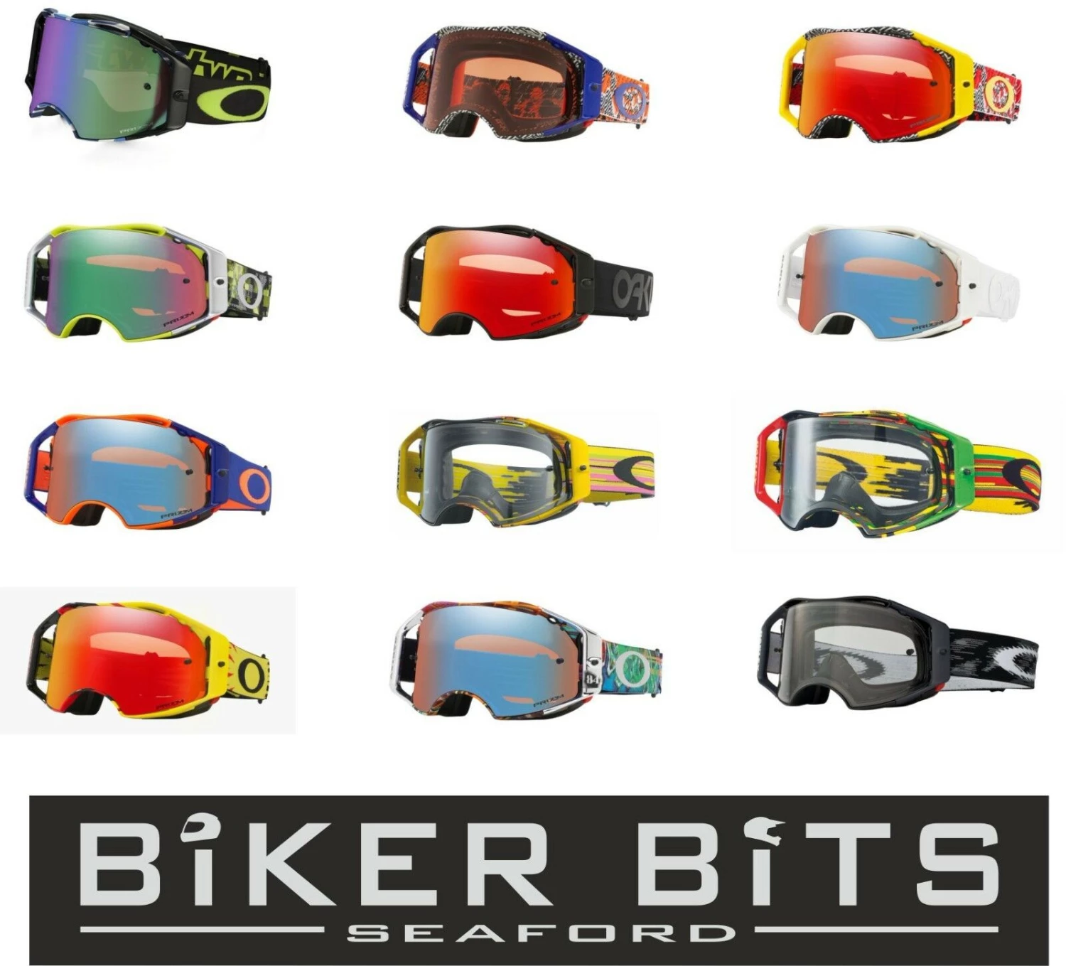 OAKLEY Airbrake Goggles Prizm MX Motocross High Impact Plutonite Anti-Fog Lenses
