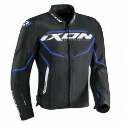 IXON SPRINTER Black/White/Red/Yellow Motorbike Waterproof Warm Textile Jacket