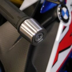 BMW S1000RR (2015 Onwards) Silver Handlebar End Weights By Evotech Performance