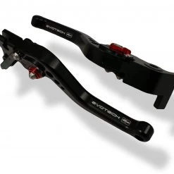 YAMAHA R6 2005 Onwards Short Black Clutch & Brake Lever Set Evotech Performance