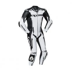 IXON VORTEX 2 White/Black Leather Technical CE Certified Motorbike Racing Suit Ixon Clothing