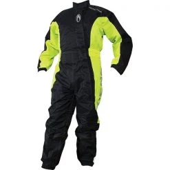 RICHA TYPHOON Black/Yellow Waterproof Motorbike 1PC Over Rainsuit Richa Clothing