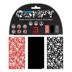3 Oxford COMFY Skulls Head & Neck Snood/Scalf/Bandana/Beanie/Mask Oxford Products