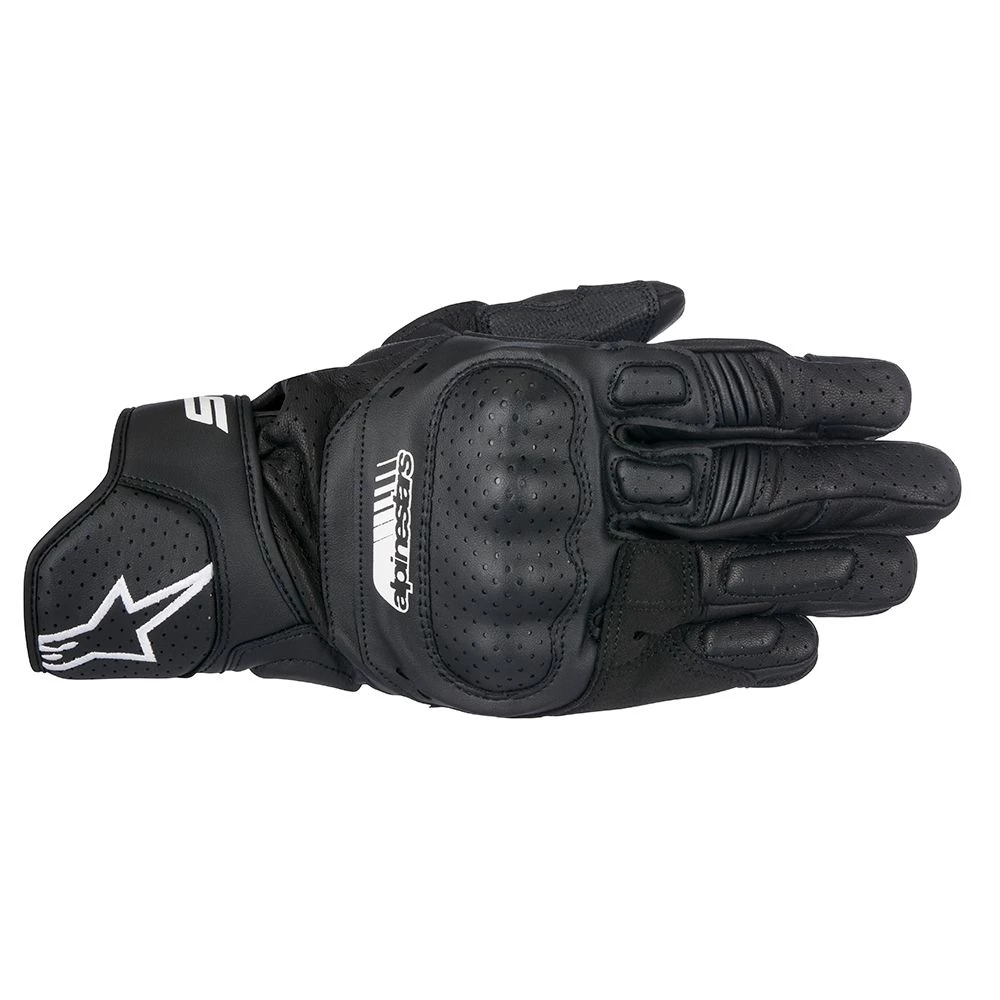 10% Off ALPINESTARS SP5 Black Leather Short Motorbike Gloves Alpinestars Gloves