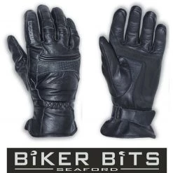RST INTERSTATE Black CE Approved Leather Motorcycle Vintage/Cruiser Gloves RST Clothing