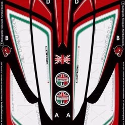 Motografix DUCATI 1299/959 Panigale Rear Seat Unit Red/White/Green Gel Protector