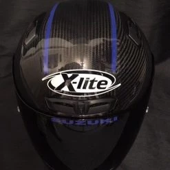 X-Lite X803 CARBON Puro Gloss SUZUKI Stickers FREE Dark Visor Motorbike Helmet