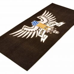 BikeTek Garage Mats Bike-It AMERICAN EAGLE Ride To Live Cruiser Motorbike Garage Pit Mat Floor Rug