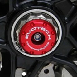 DUCATI SuperSport & S 2017+ Rear Red Spindle Bobbins By Evotech Performance