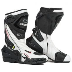 RICHA TRACER EVO Waterproof Leather Black/White/Silver Sports Motorbike Boots