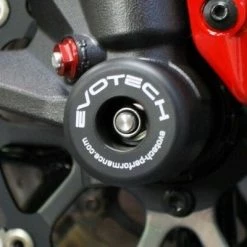 DUCATI 959 Panigale Black FRONT Fork Spindle Bobbins By Evotech Performance