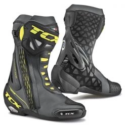 TCX Boots TCX RT-RACE Black/Yellow/White/Red Sports Motorbike Racing Boots Sizes 6-14