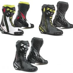 TCX Boots TCX RT-RACE Black/Yellow/White/Red Sports Motorbike Racing Boots Sizes 6-14