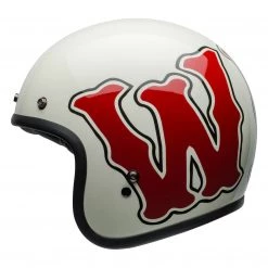 Bell Cruiser 2019 Custom 500 SE RSD WFO White/Red Retro Adult Open Face Helmet Bell Helmets