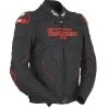 FURYGAN RAPTOR Black/Ducati Red Waterproof Leather Motorbike Sports Jacket