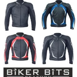 RST Clothing RST BLADE 2 Leather Motorbike Jacket Black/White/Blue/Red/Grey