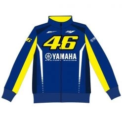 Valentino Rossi Yamaha M1 Mens Blue Zip Fleece Official MotoGP Merchandise VR46
