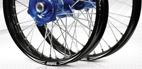 TALON EVO WHEEL SET 21"+ 18" BLUE/BLACK HUSQVARNA 2014 ON Billet Hubs Rims