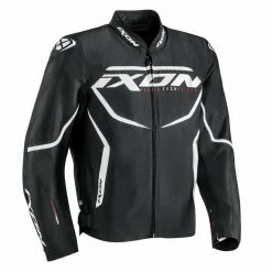 IXON SPRINTER Black/White/Red/Yellow Motorbike Waterproof Warm Textile Jacket
