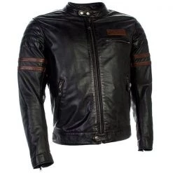 Richa Clothing RICHA CURTISS Custom/Vintage Leather Brown Motorcycle Jacket D30 Armour