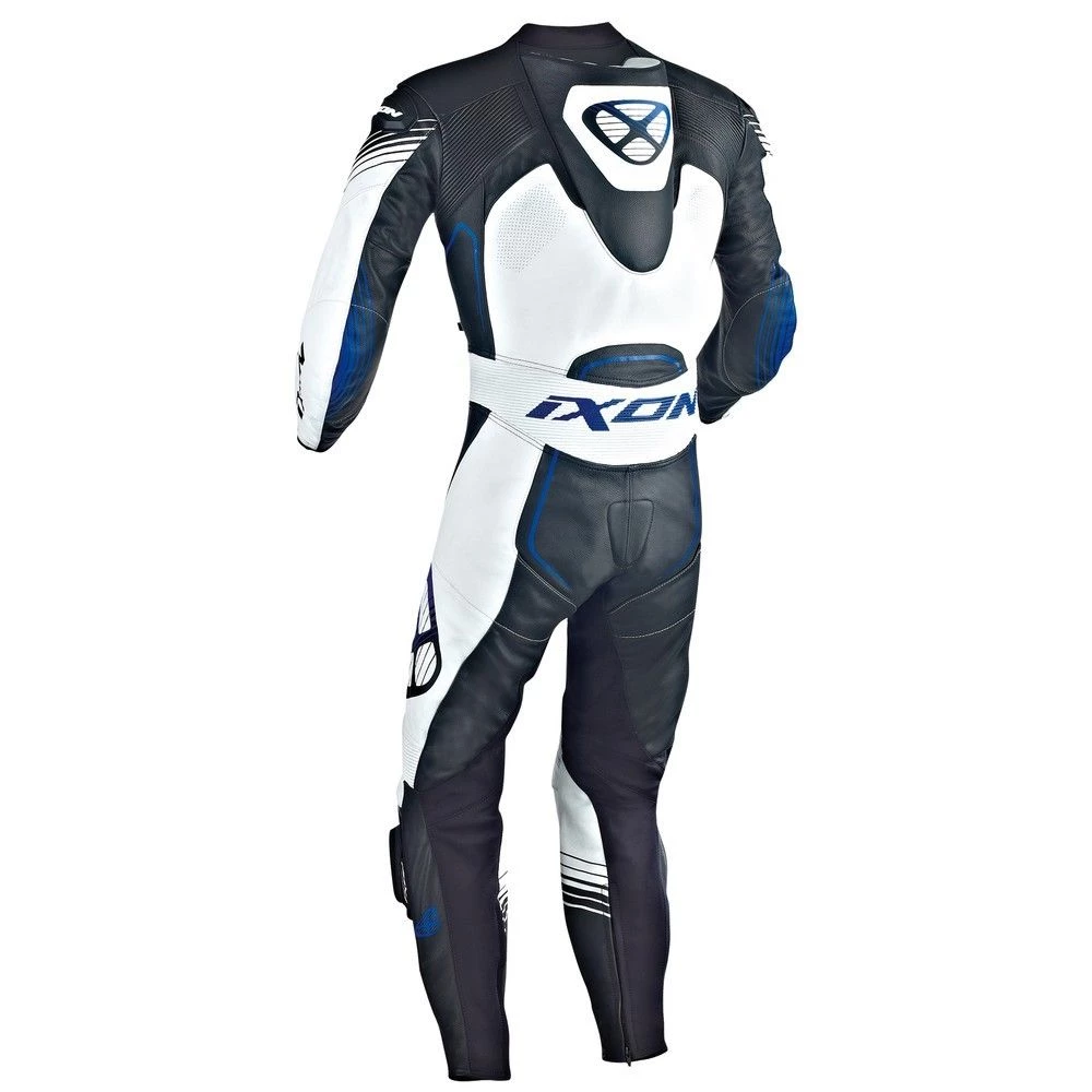 Ixon Clothing IXON STARBURST Black/White/Blue Suzuki/Yamaha Leather Motorbike 1PC Racing Suit
