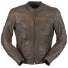 FURYGAN STUART 2019+ Soft Brown Leather CE Thermal Motorcycle Jacket D30 Armour