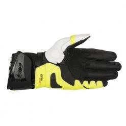 ALPINESTARS GP PRO R2 Black/White/Yellow Motorbike Leather Racing Gloves S-3XL