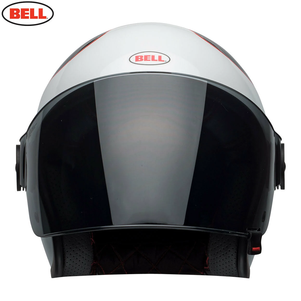 BELL Cruiser 2018 RIOT Boost White/Black/Red Open Face Motorcycle Helmet Bell Helmets