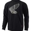Troy Lee Designs HONDA WING CREW Black Pullover/Jumper/Sweatshirt Motocross MX