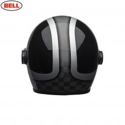 BELL Cruiser RIOT SE CHECKS Black Open Face Motorcycle Helmet Clear Flip Visor Bell Helmets